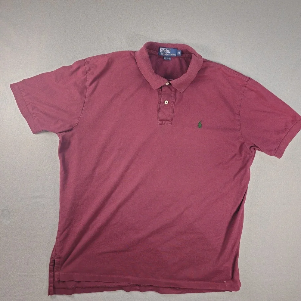Polo Ralph Lauren Mens XL Burgundy Classic Fit Cotton Pony Logo Polo Shirt